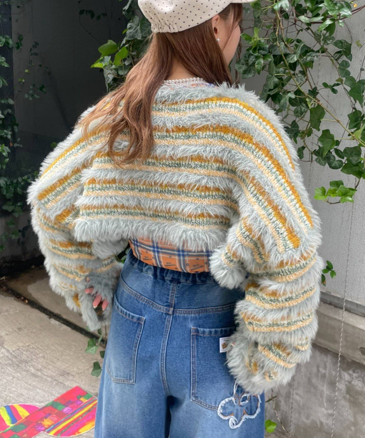 HELLO.SANFRANCISCO 2-Way Striped Cardigan with Ribbon - Image 28