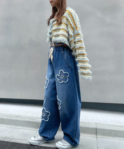 HELLO.SANFRANCISCO 2-Way Striped Cardigan with Ribbon - Image 31