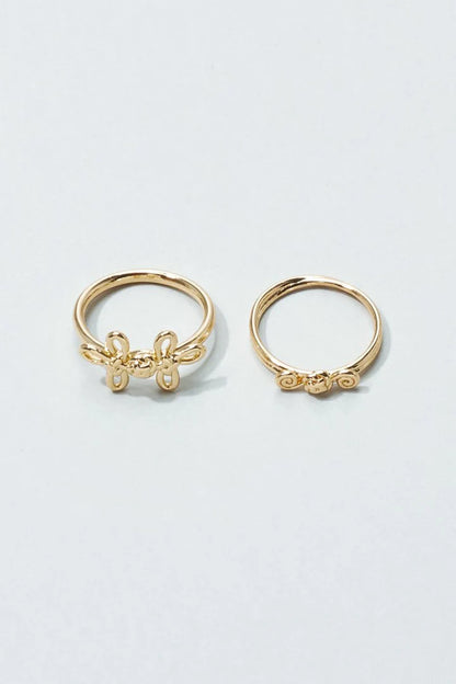 GOLDY knot ring set