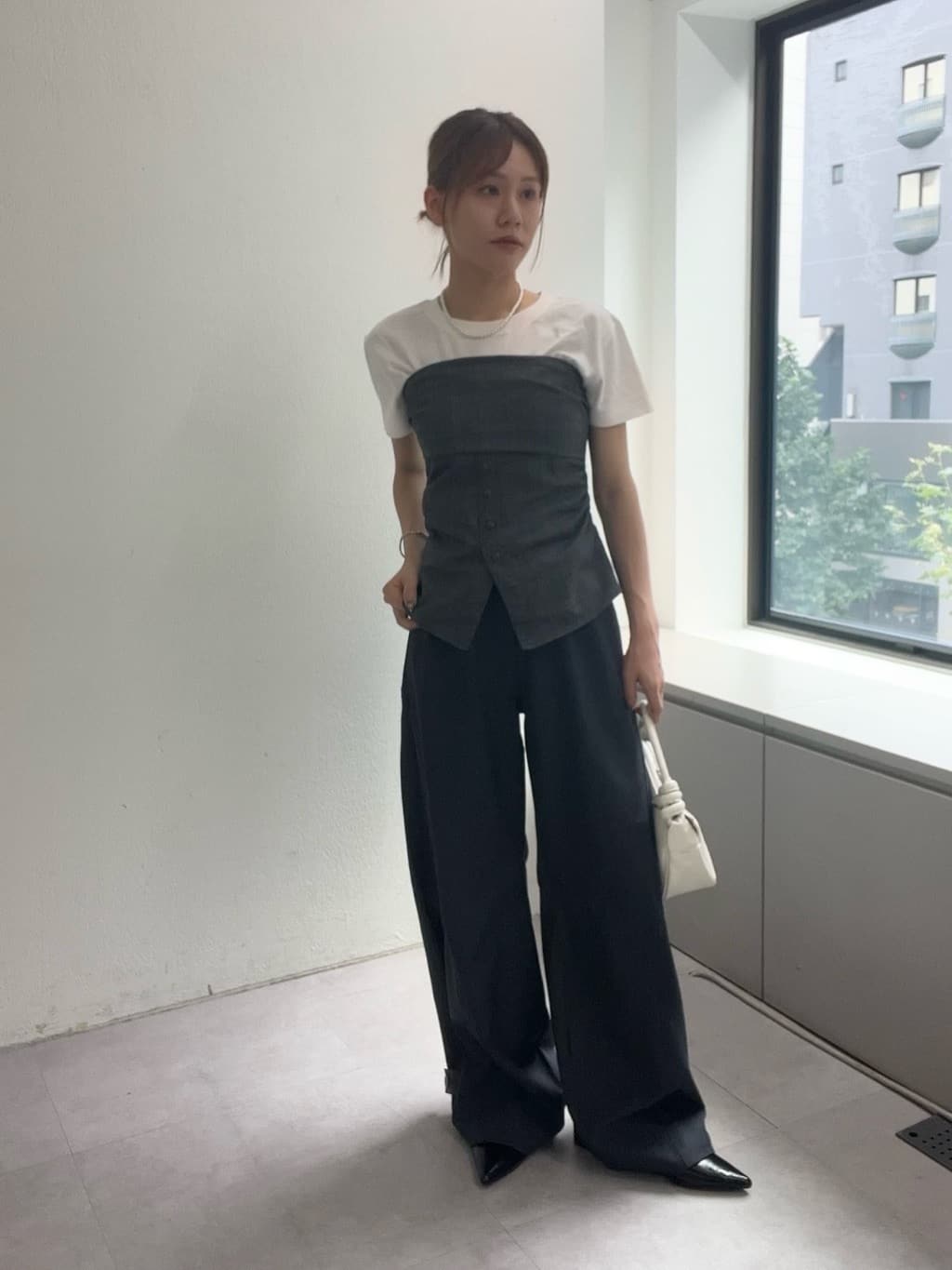 mystic 格紋bustier with choker - Image 49