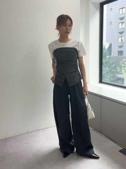 mystic 格紋bustier with choker - Image 49