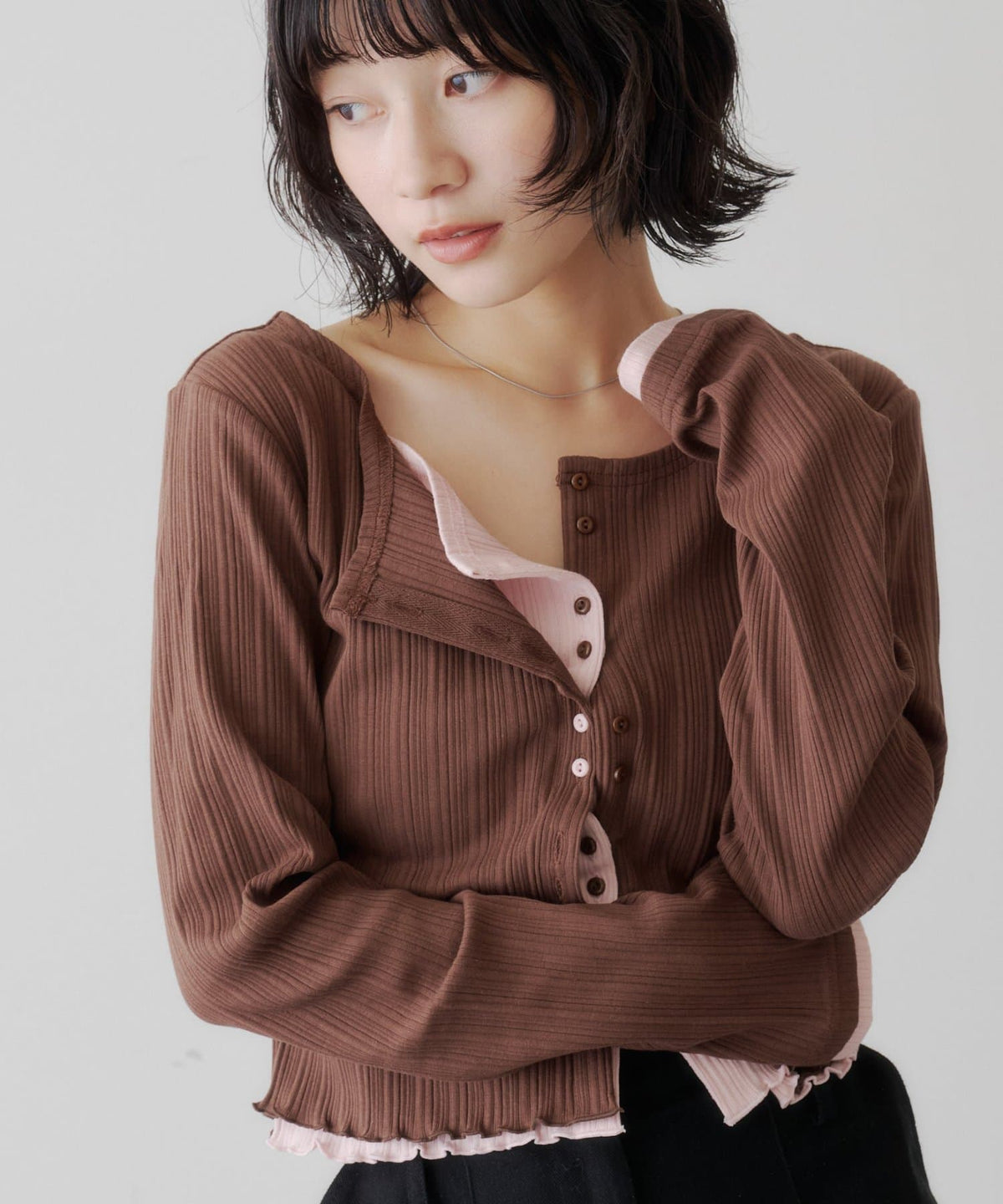 Kastane Two-tone cardigan - Image 1