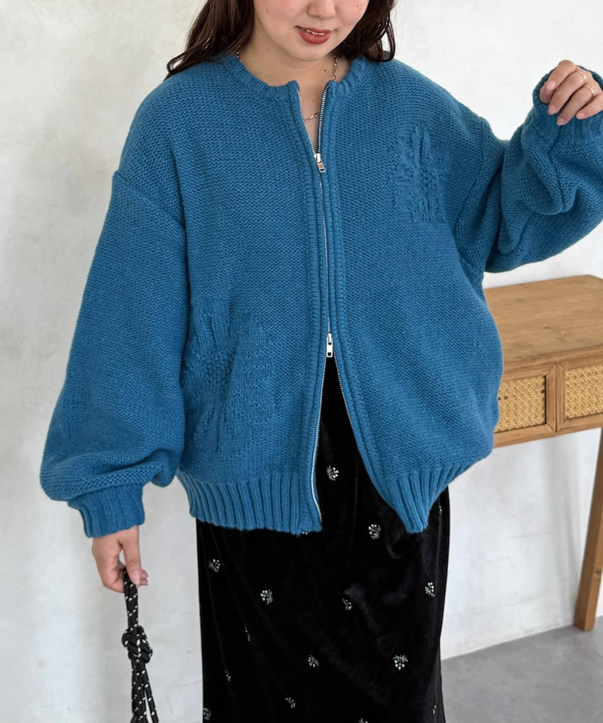 CPCM Flower Zip Cardigan - Image 2
