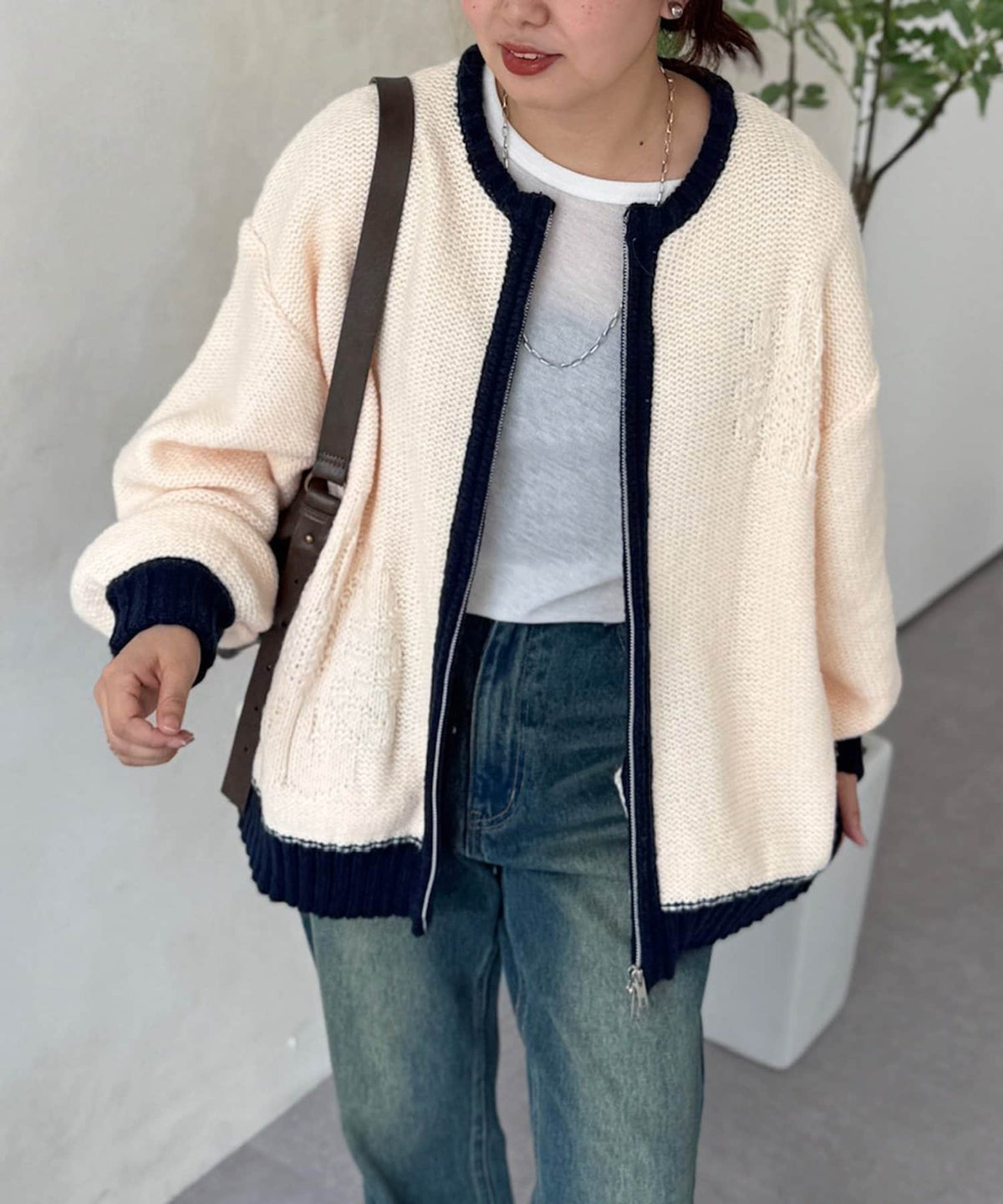 CPCM Flower Zip Cardigan - Image 1