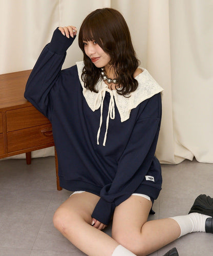 CIAOPANIC Hoodie + Lace假領 SET - Image 3