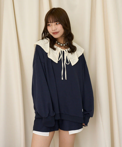 CIAOPANIC Hoodie + Lace假領 SET - Image 5