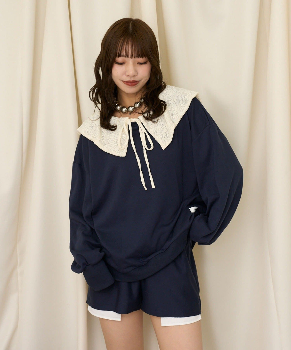 CIAOPANIC Hoodie + Lace假領 SET - Image 6