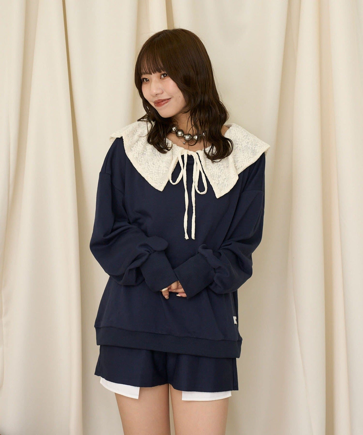 CIAOPANIC Hoodie + Lace假領 SET - Image 7