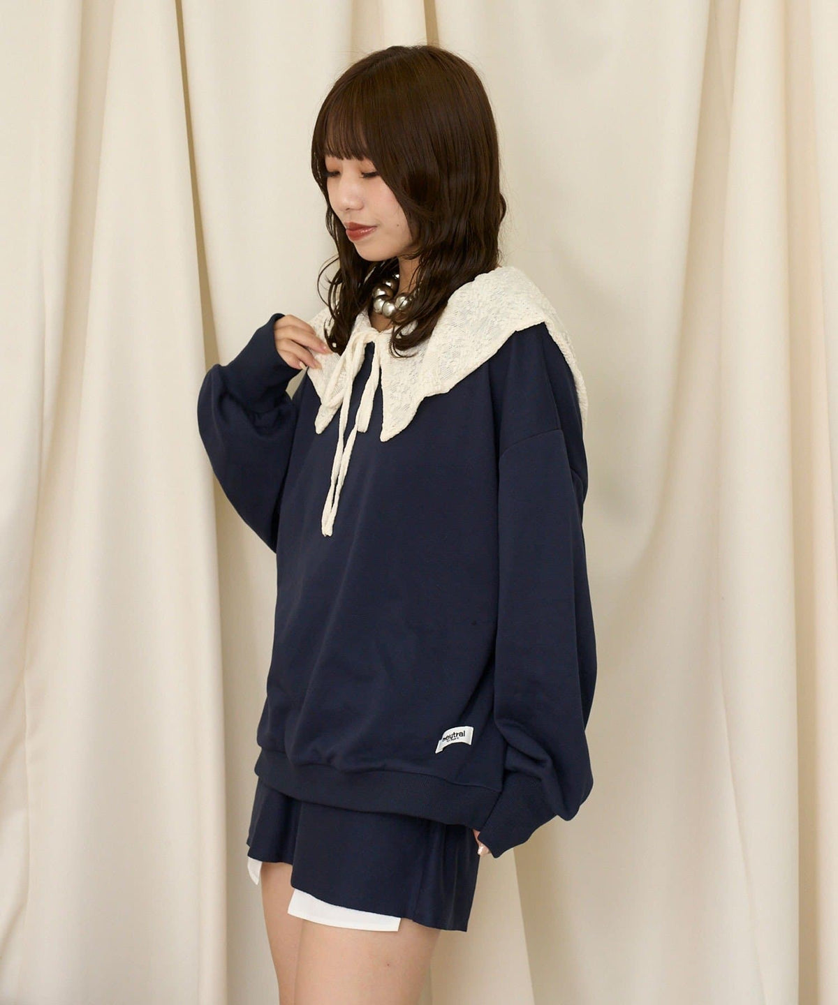 CIAOPANIC Hoodie + Lace假領 SET - Image 8