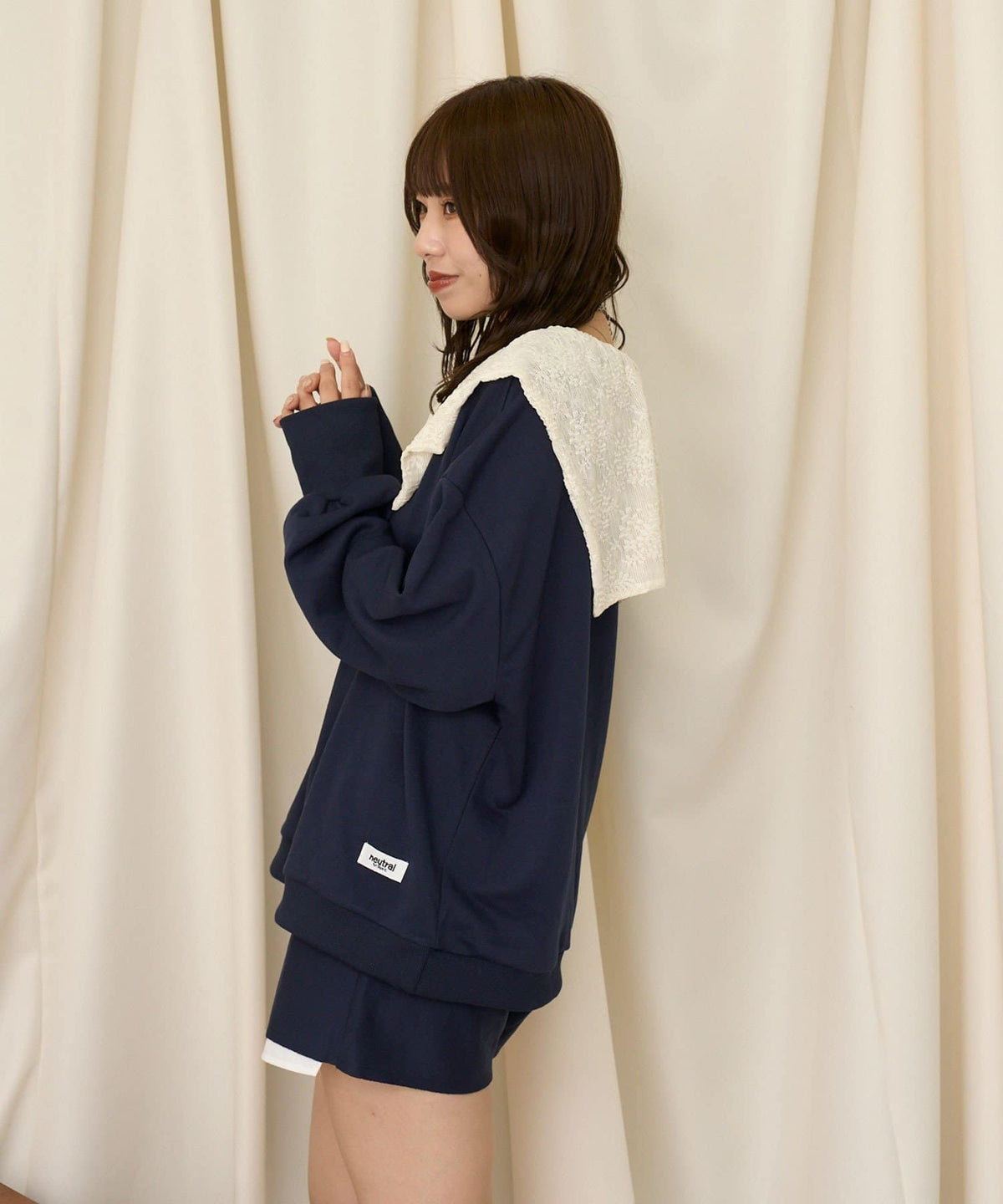 CIAOPANIC Hoodie + Lace假領 SET - Image 9