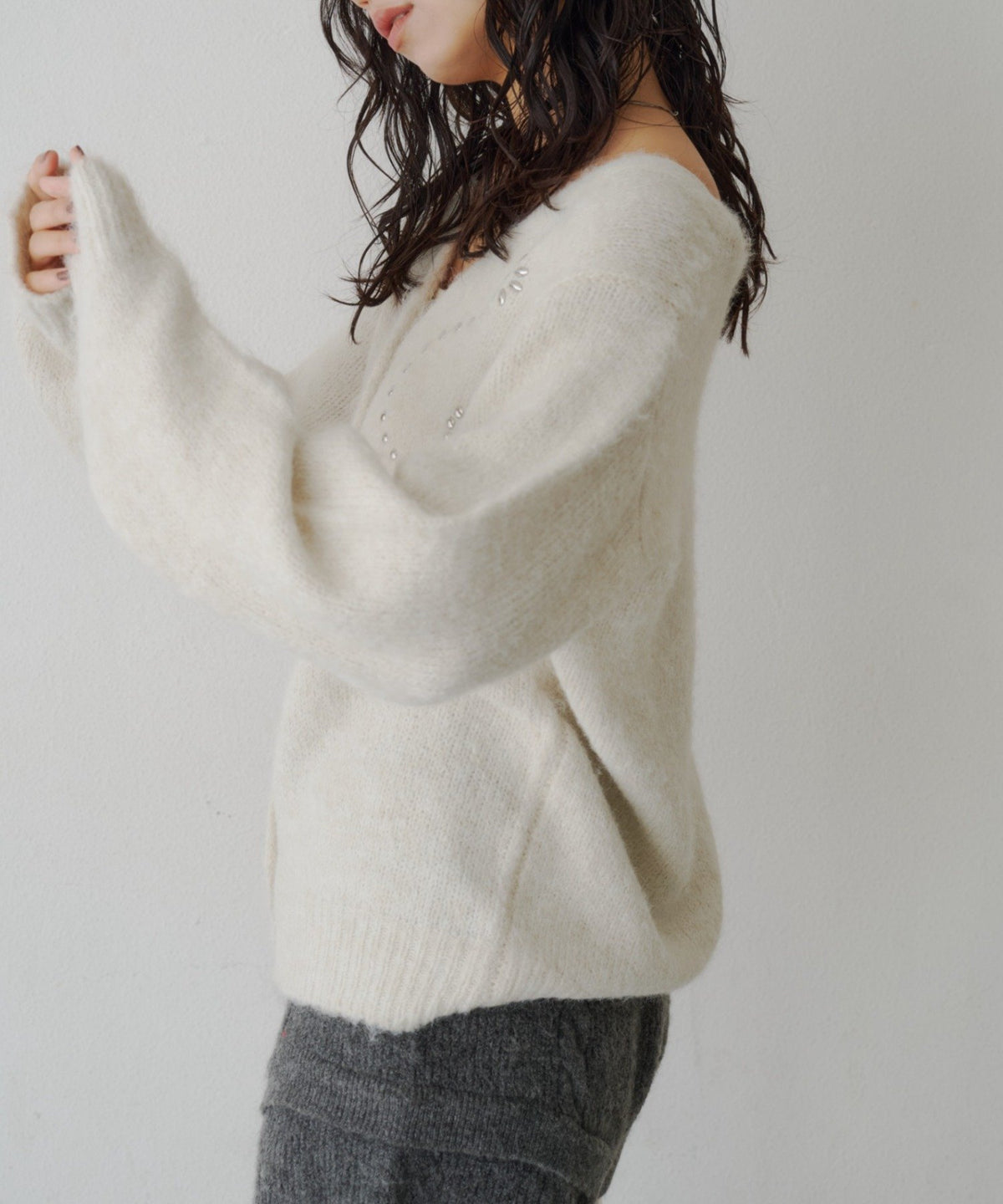 Kastane Flower studded knit cardigan - Image 6