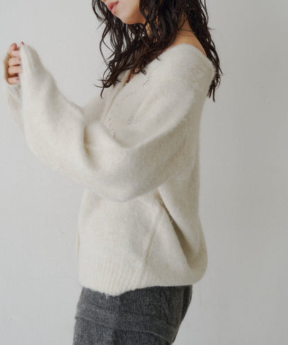 Kastane Flower studded knit cardigan - Image 6