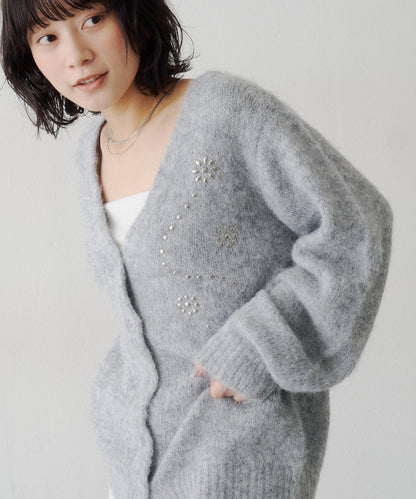 Kastane Flower studded knit cardigan - Image 3
