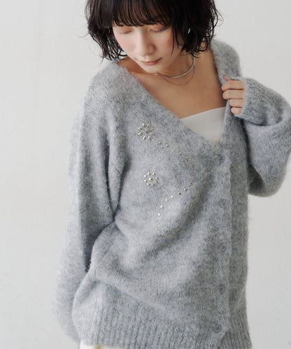 Kastane Flower studded knit cardigan - Image 10