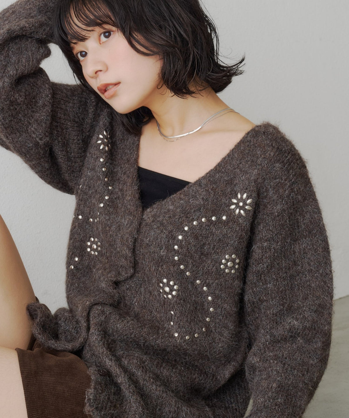 Kastane Flower studded knit cardigan - Image 16