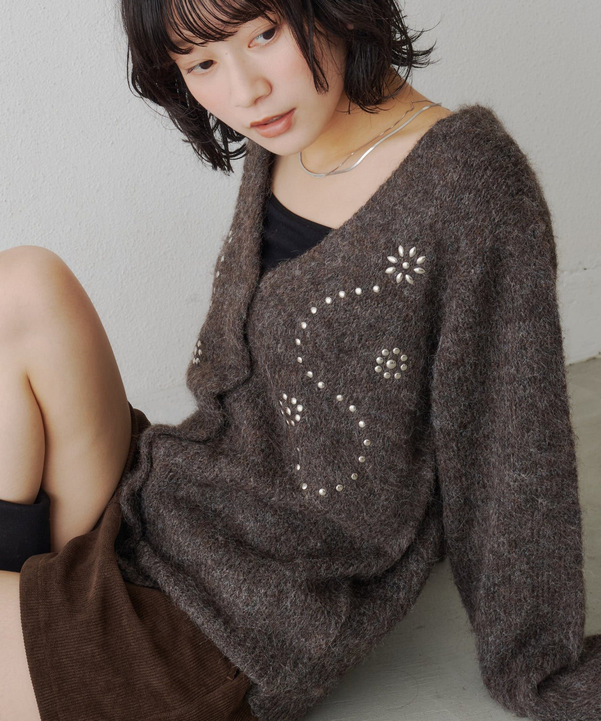 Kastane Flower studded knit cardigan - Image 17