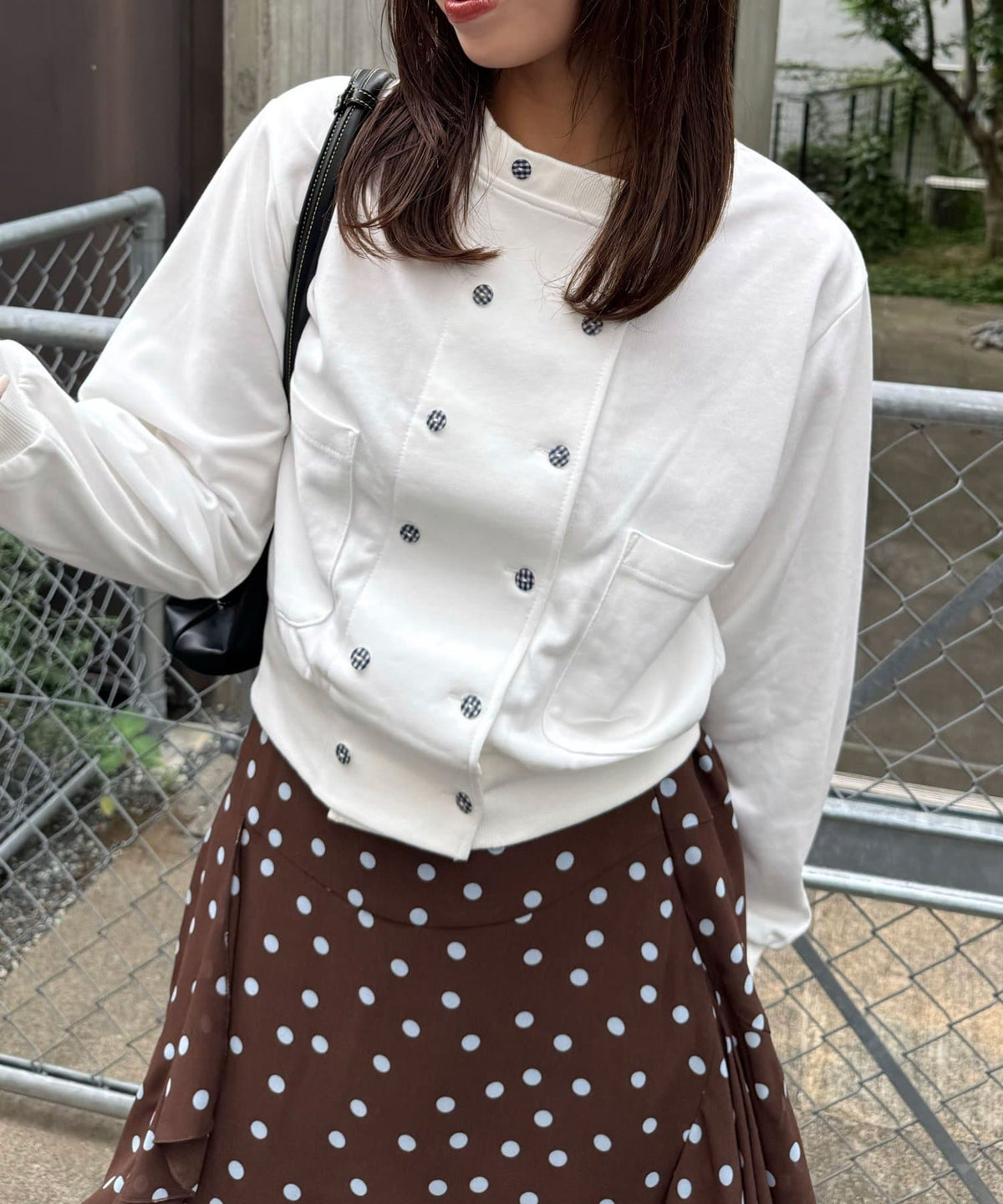 CIAOPANIC 格紋雙排鈕外套 - Image 5