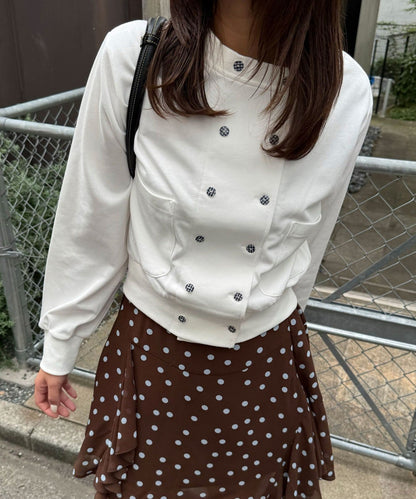 CIAOPANIC 格紋雙排鈕外套 - Image 6