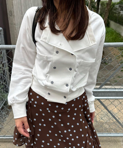 CIAOPANIC 格紋雙排鈕外套 - Image 7