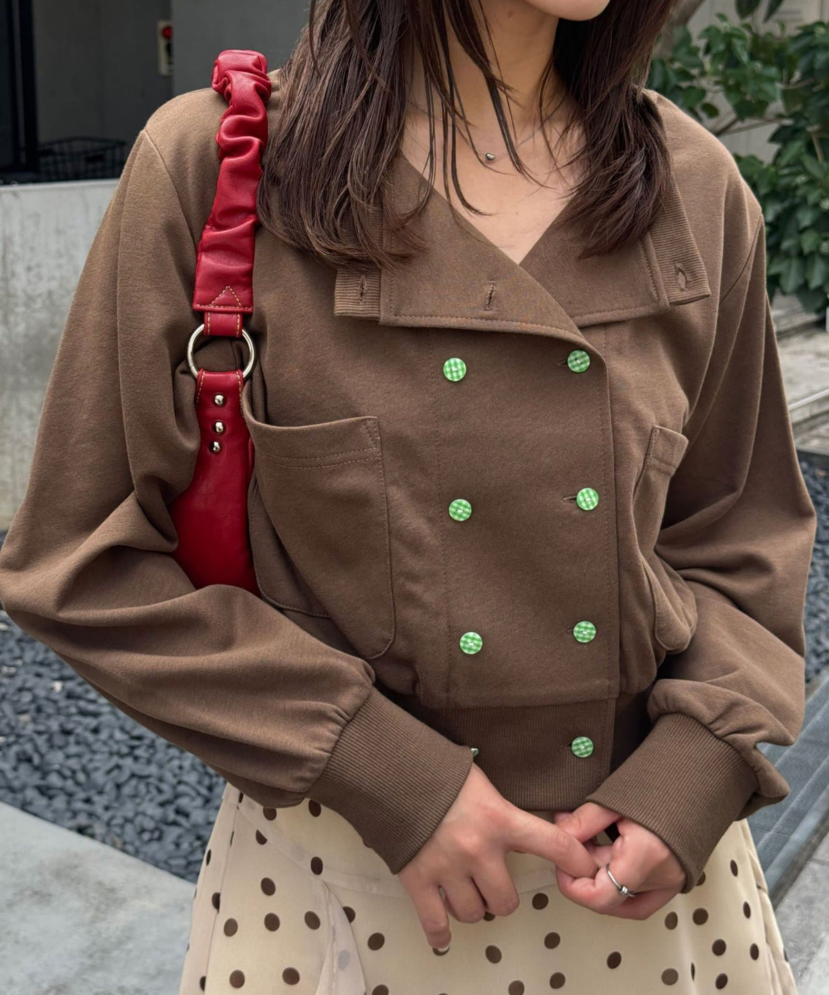 CIAOPANIC 格紋雙排鈕外套 - Image 3