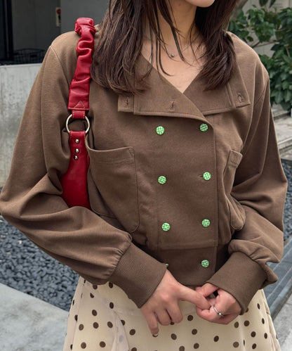 CIAOPANIC 格紋雙排鈕外套 - Image 3