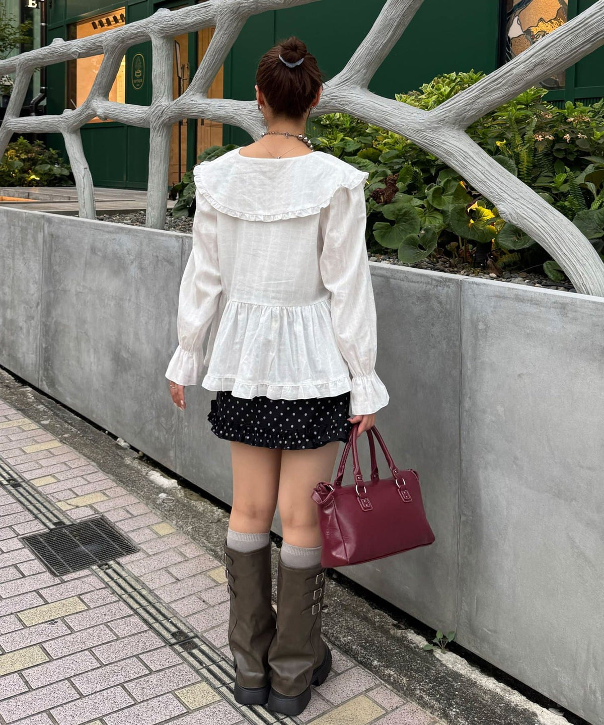 CIAOPANIC Big collar V-neck blouse - Image 15