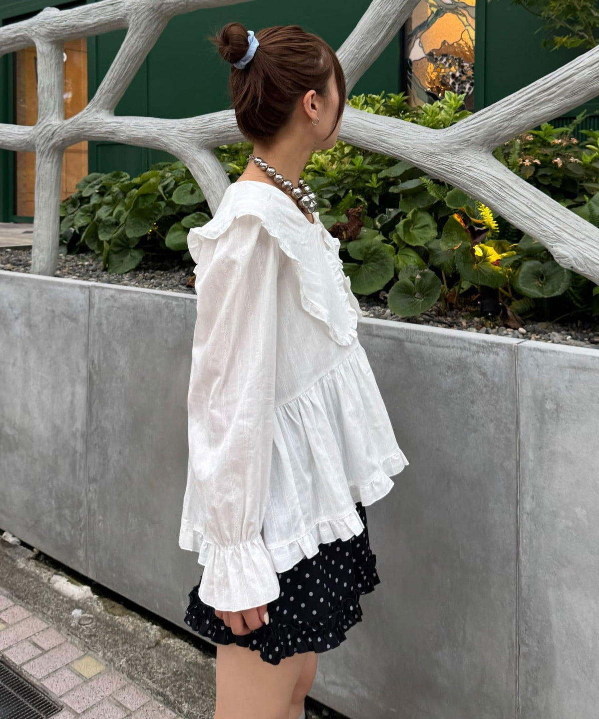 CIAOPANIC Big collar V-neck blouse - Image 11
