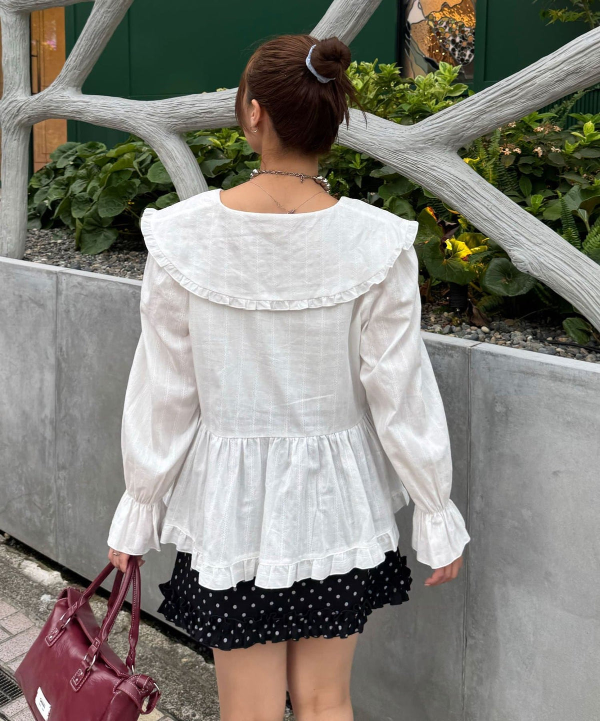 CIAOPANIC Big collar V-neck blouse - Image 12