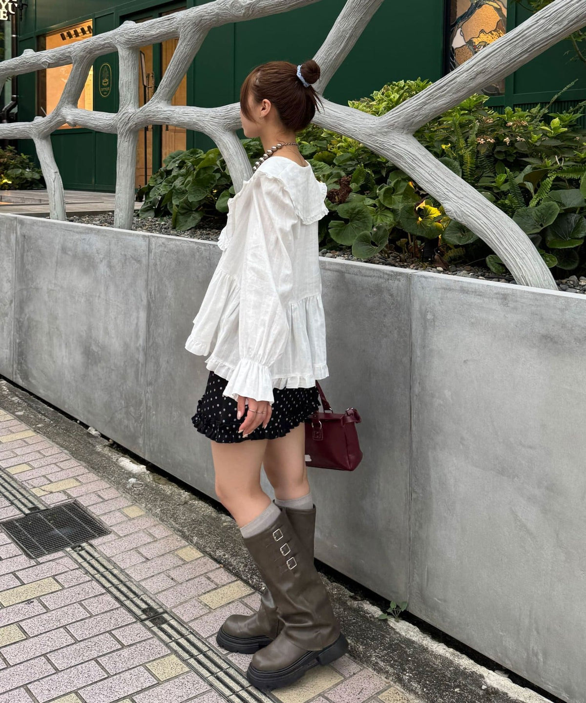 CIAOPANIC Big collar V-neck blouse - Image 14