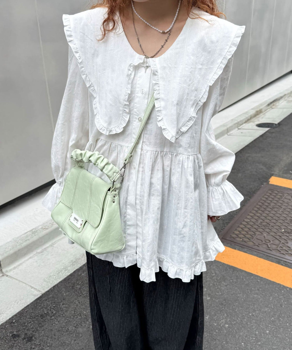 CIAOPANIC Big collar V-neck blouse - Image 3