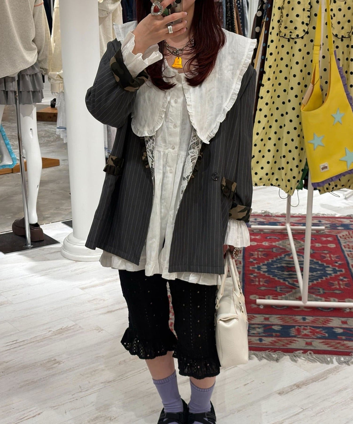 CIAOPANIC Big collar V-neck blouse - Image 27