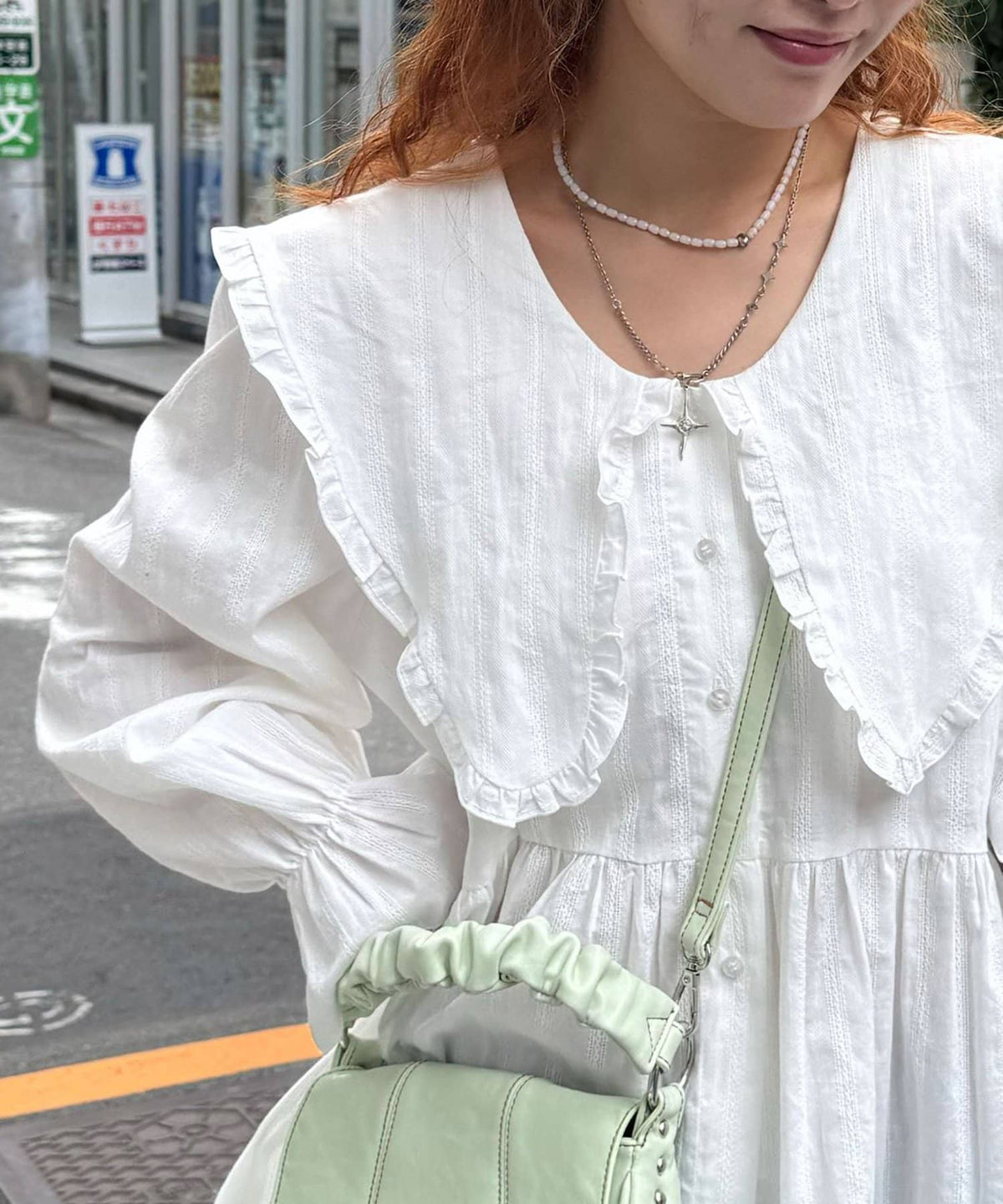 CIAOPANIC Big collar V-neck blouse - Image 18