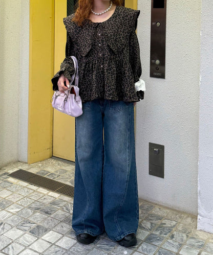 CIAOPANIC Big collar V-neck blouse - Image 33