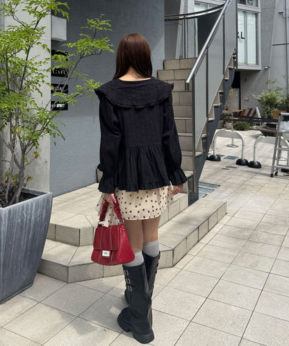 CIAOPANIC Big collar V-neck blouse - Image 52