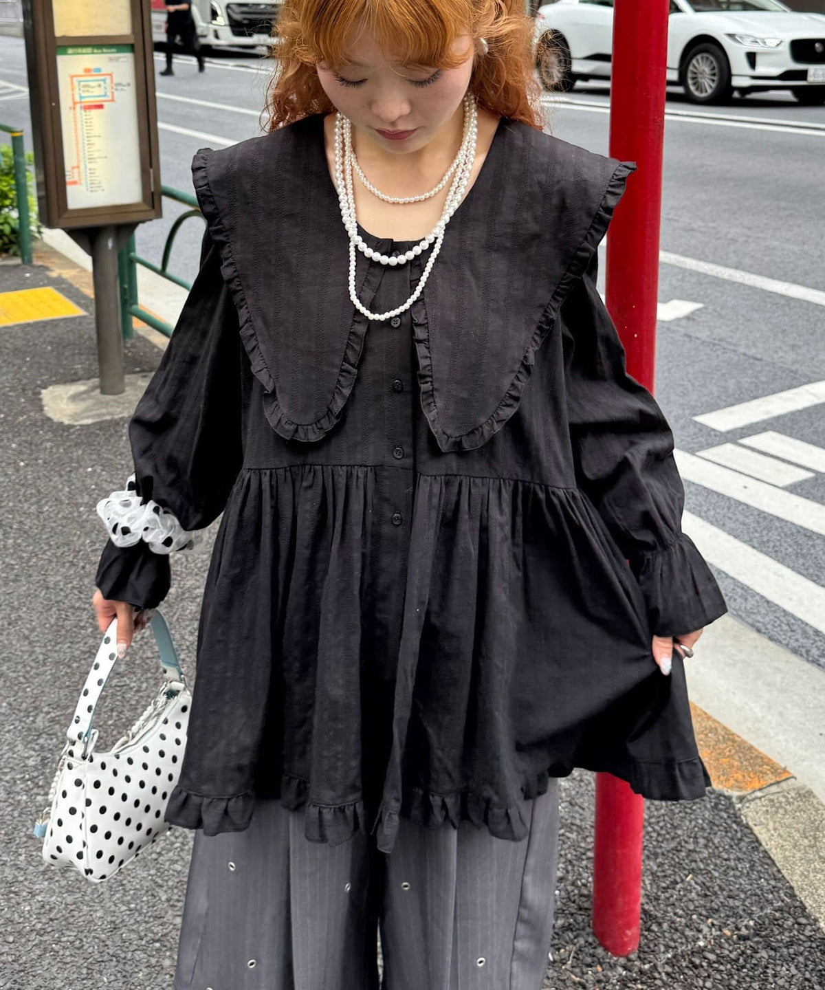 CIAOPANIC Big collar V-neck blouse - Image 54
