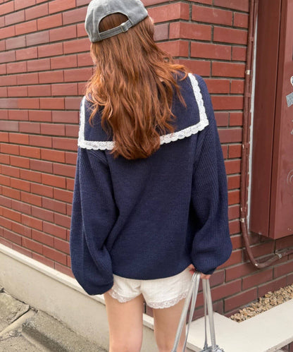 w closet Sailor collar knit - Image 7