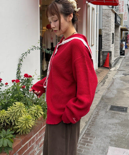 w closet Sailor collar knit - Image 15