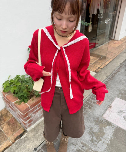 w closet Sailor collar knit - Image 20