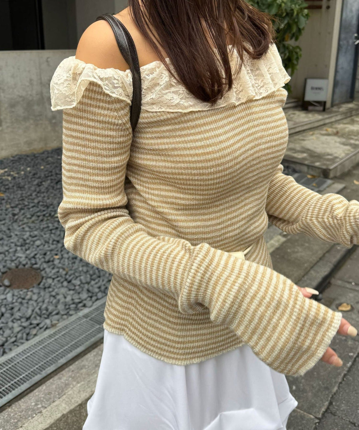 CIAOPANIC 條紋Lace領針織Top - Image 8