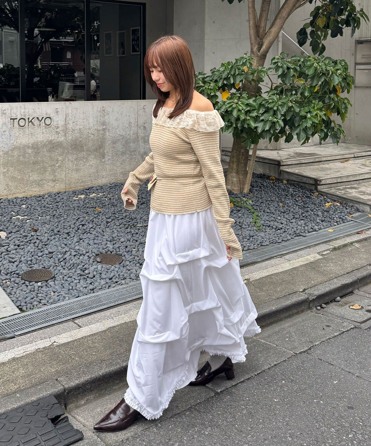 CIAOPANIC 條紋Lace領針織Top - Image 12