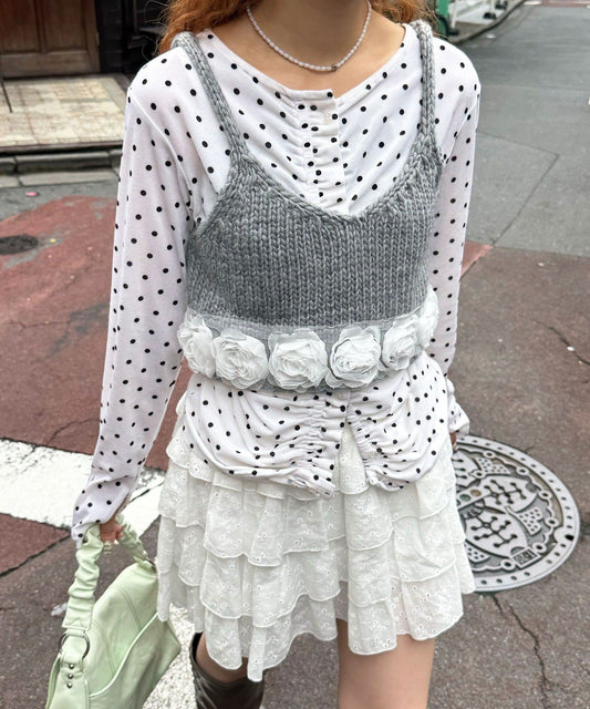 CIAOPANIC Rose knit bustier - Image 2