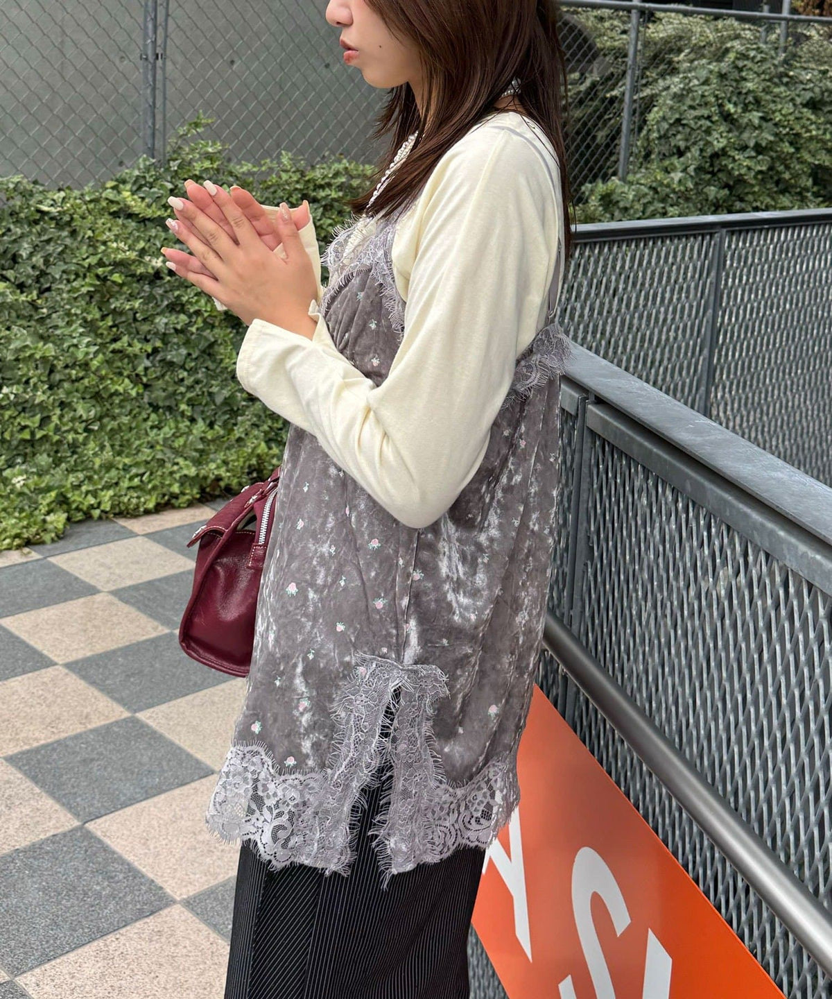 CIAOPANIC 碎花天鵝絨吊帶裙 - Image 17