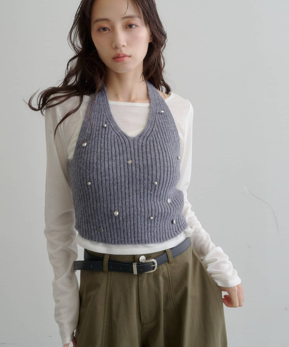 [2P Set] Kastane Halter knit + Top - Image 14