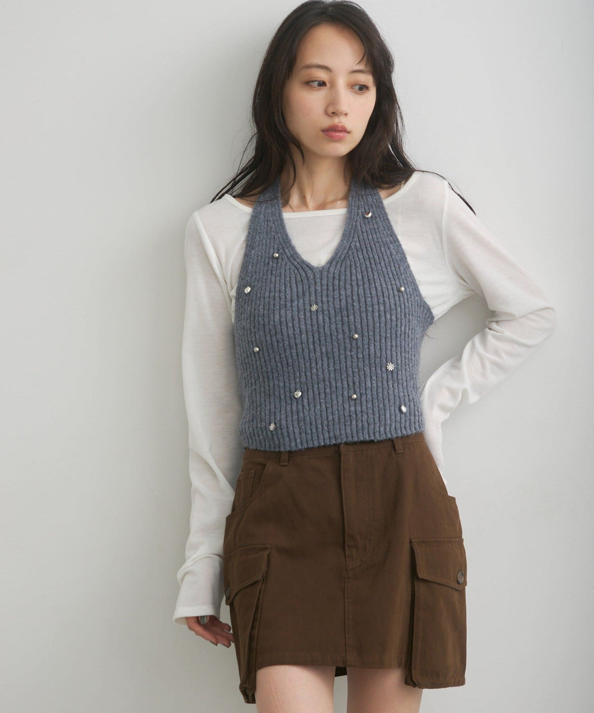 [2P Set] Kastane Halter knit + Top - Image 16