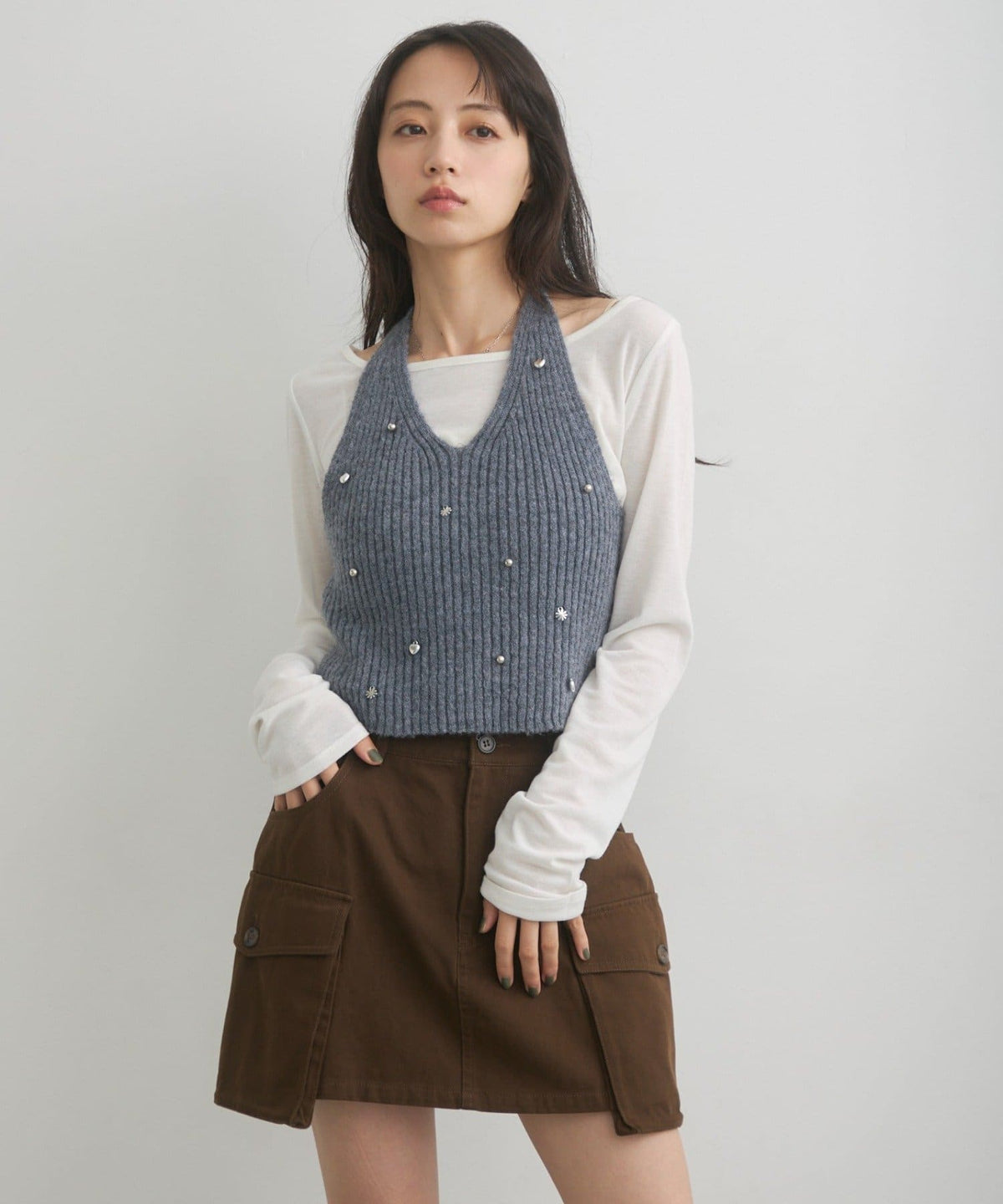 [2P Set] Kastane Halter knit + Top - Image 17