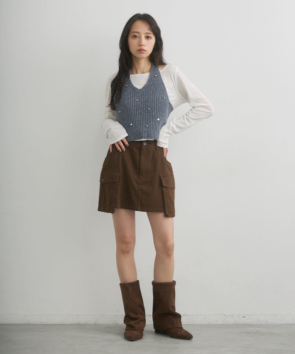 [2P Set] Kastane Halter knit + Top - Image 18