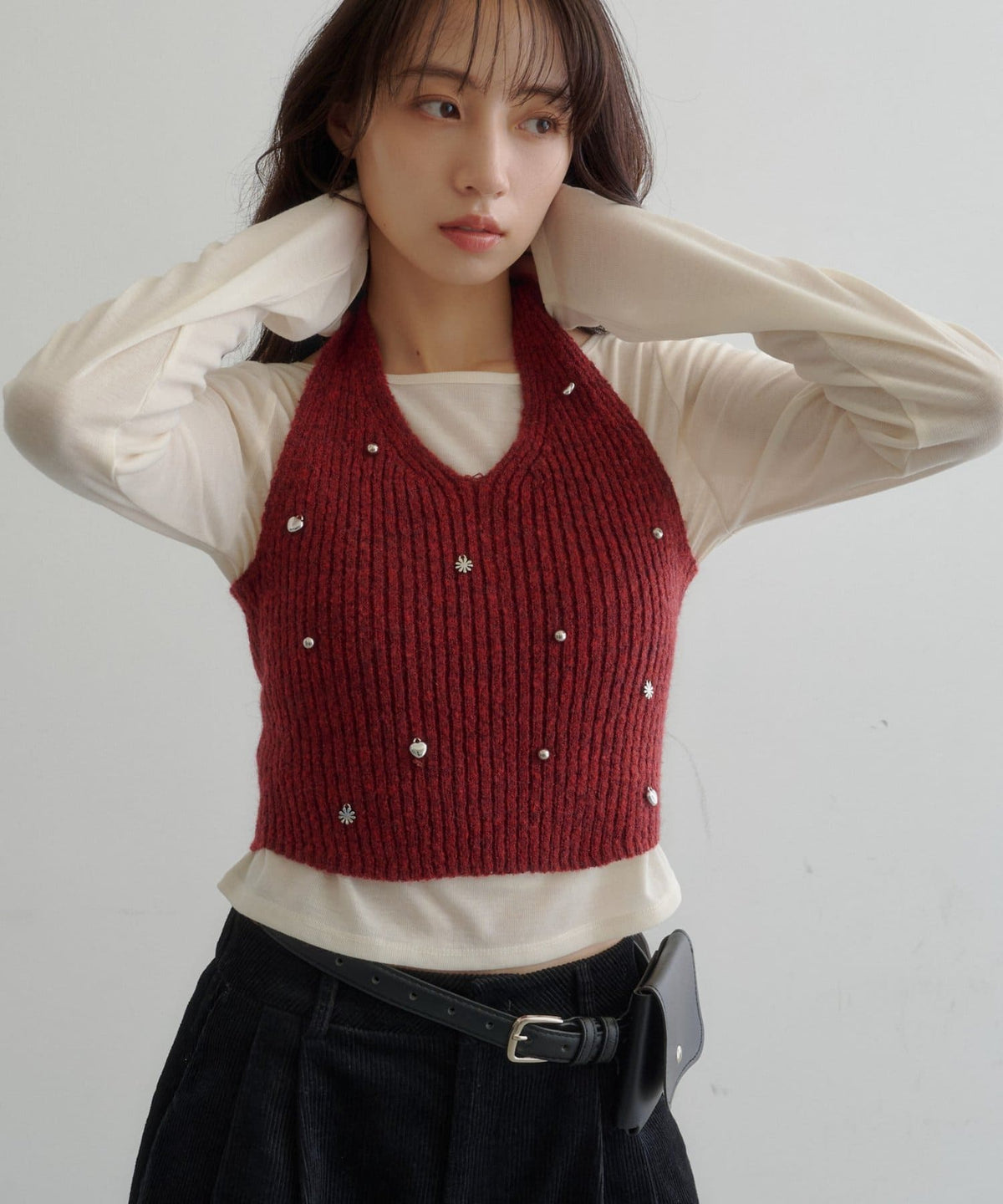[2P Set] Kastane Halter knit + Top - Image 28