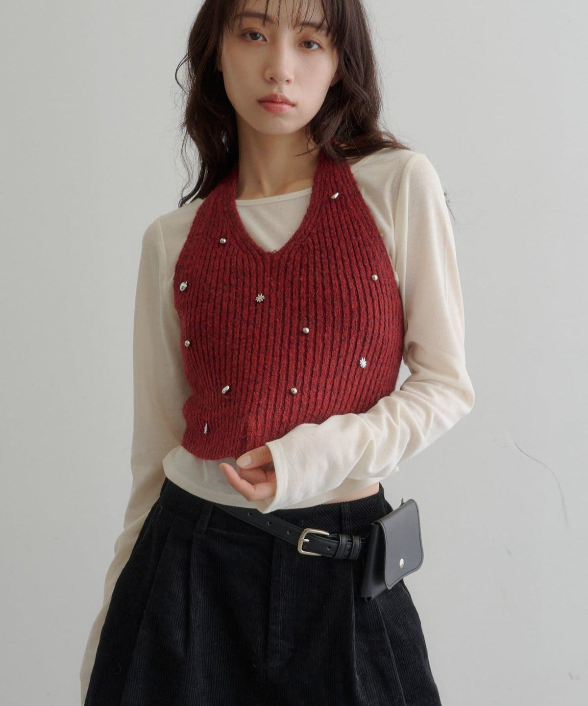 [2P Set] Kastane Halter knit + Top - Image 29