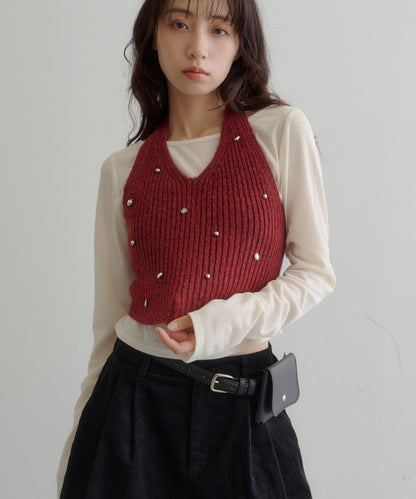 [2P Set] Kastane Halter knit + Top - Image 29