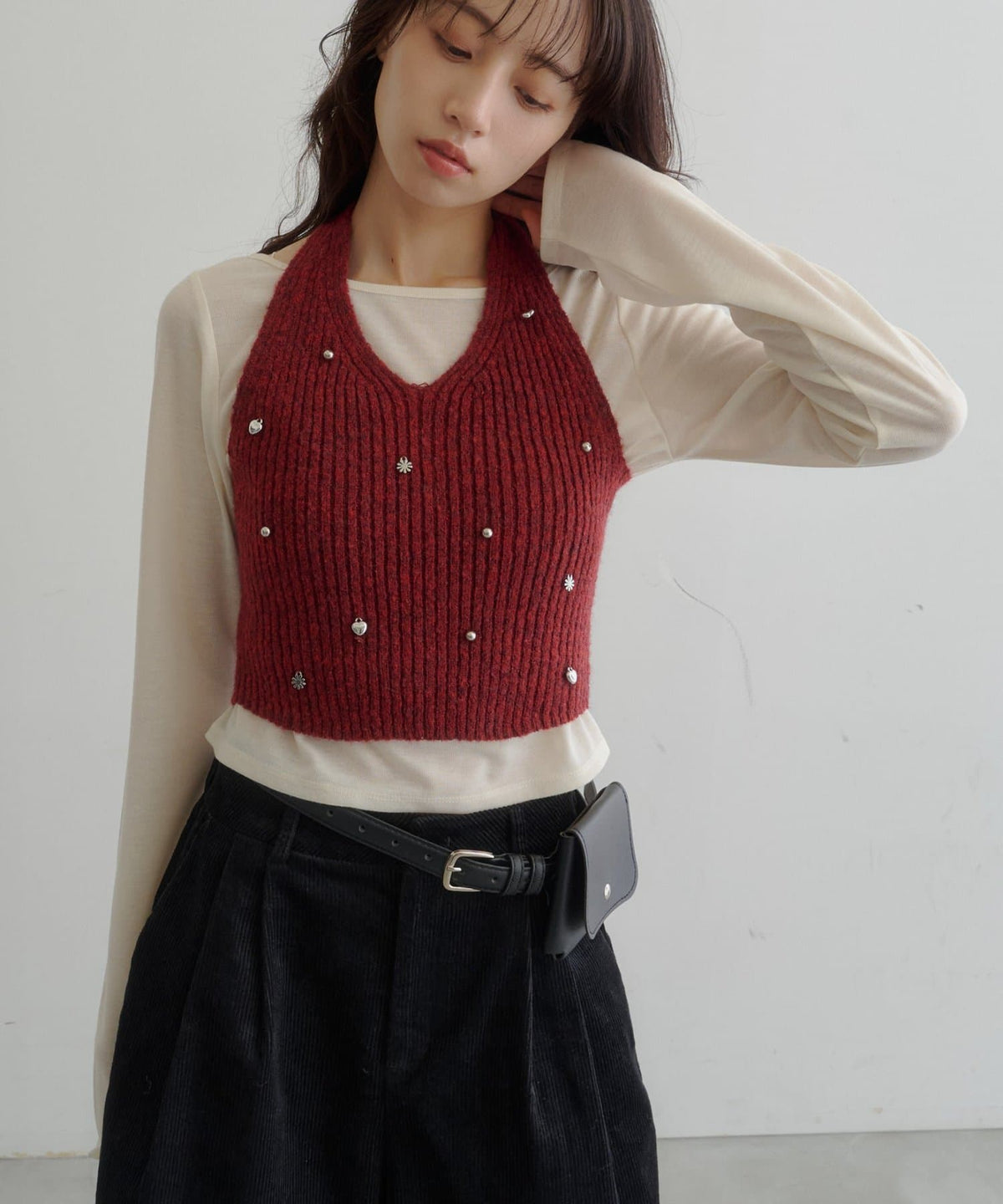 [2P Set] Kastane Halter knit + Top - Image 30